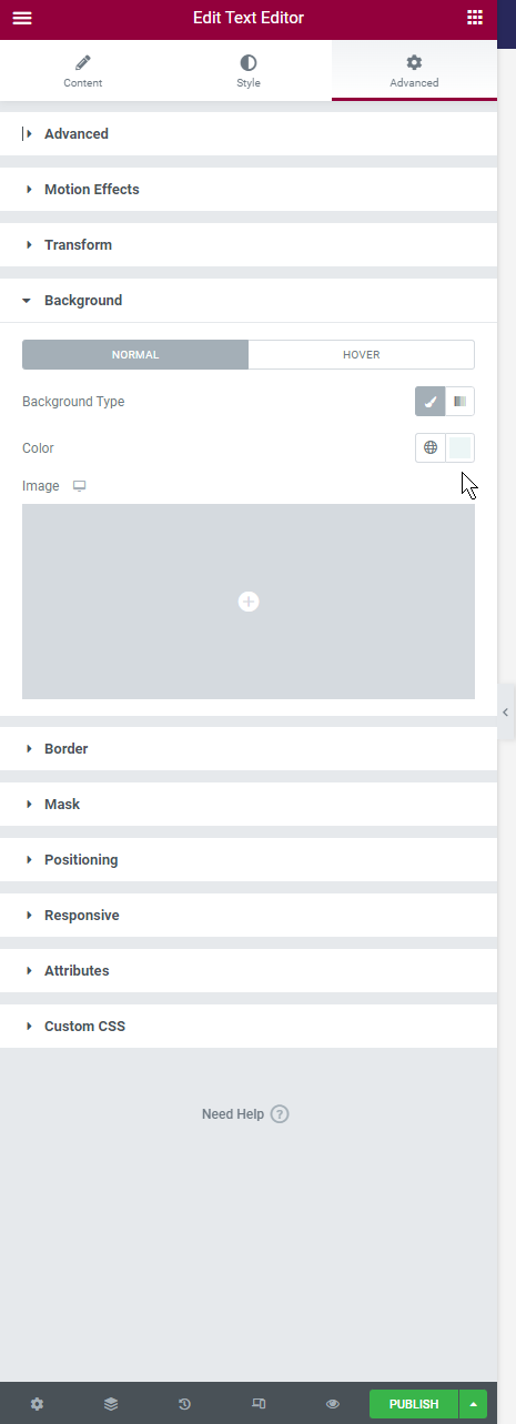 Edit text widget in Elementor