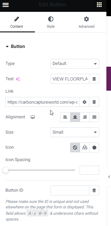 sidebar button